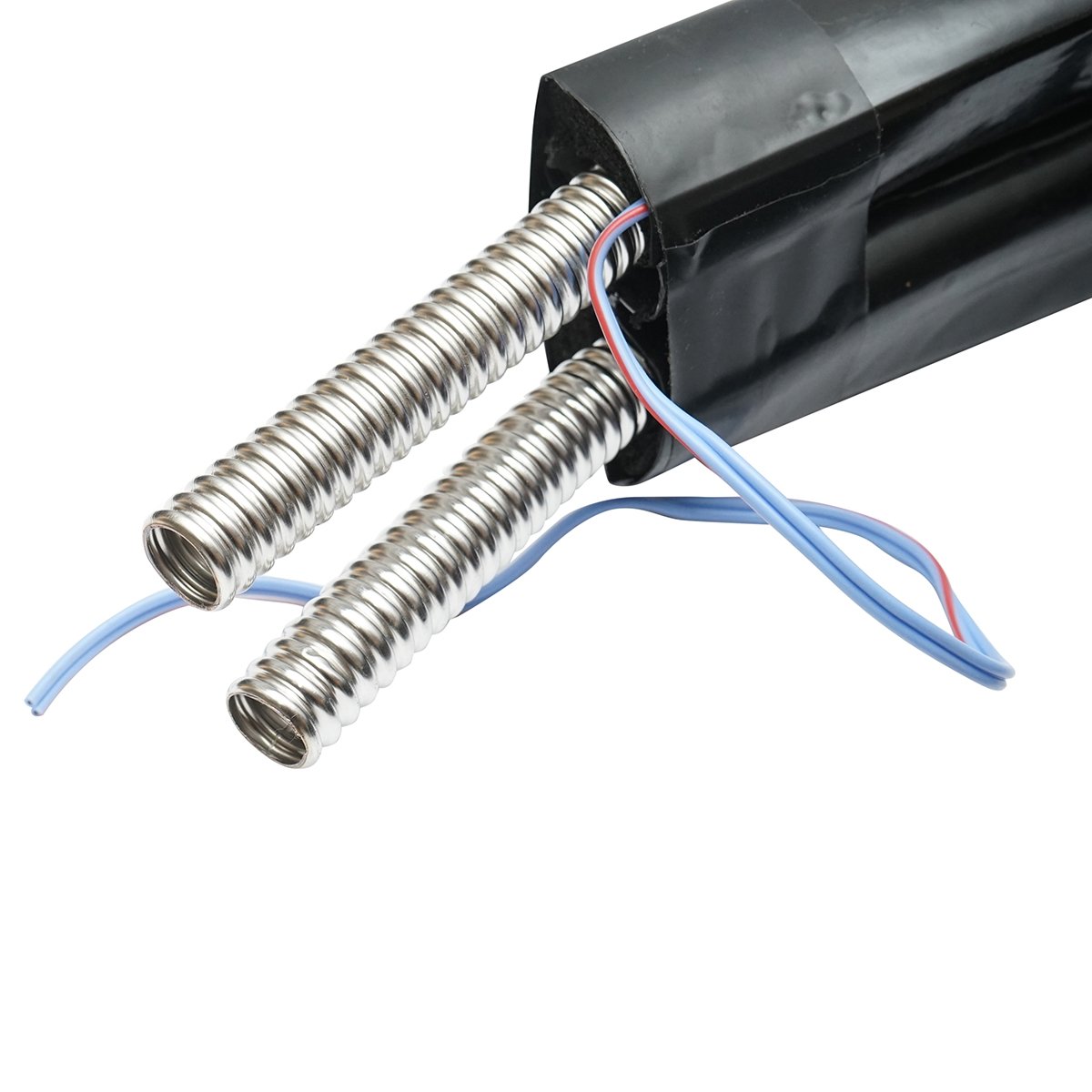 Teava 10m dubla din inox DN16-3/4 gofrata, flexibila, izolat cu cablu pentru sonda temperatura pentru instalatii solare rezidentiale